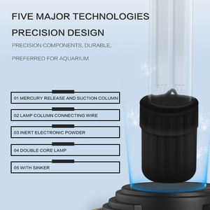 Lámpara Sumergible <span class=keywords><strong>UV</strong></span> <span class=keywords><strong>Bactericida</strong></span> de Vidrio Ecológica para Estanques de Peces, Acuarios, Desinfección, Purificador de Algas, Tratamiento de Agua con Sinke - Product Image 5