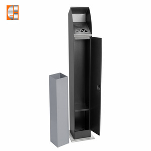 <span class=keywords><strong>Cendrier</strong></span> carré en métal Verrouillage à clé Poubelle à cigarettes extérieure <span class=keywords><strong>sur</strong></span> <span class=keywords><strong>pied</strong></span> pour l'élimination des déchets de cigarettes en acier de rue <span class=keywords><strong>Cendrier</strong></span> à cigares - Product Image 4