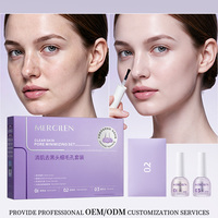 Kit de suppression des points noirs MERCILEN en 3 étapes, sérum minimisant les pores, masque pour le nez, soin de la peau du visage à l'arbre à thé et à la niacinamide, ensemble de suppression des points noirs