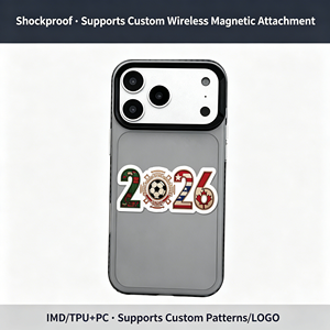 เคสโทรศัพท์ลายกราฟิกฟุตบอลสีเทา ปี 2026 ลายตัวอักษรศิลปะพร้อมลวดลายธงชาติ ป้องกันรอยขีดข่วน สำหรับ <span class=keywords><strong>iPhone</strong></span> 17/15 <span class=keywords><strong>Pro</strong></span> Max & Plus Series - Product Image 4