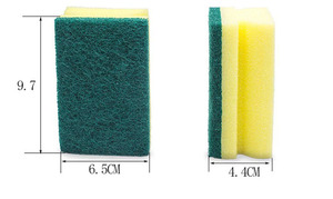 <span class=keywords><strong>Esponja</strong></span> exfoliante multiusos de alta resistencia, esponjas de limpieza extrafinas amarillas, borrador para cocina, baño y muebles - Product Image 2
