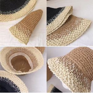 Chapeau Bob Femme en Papier à Grande Bordure Anti-UV pour Plage et Vacances Printemps-Été - Product Image 3
