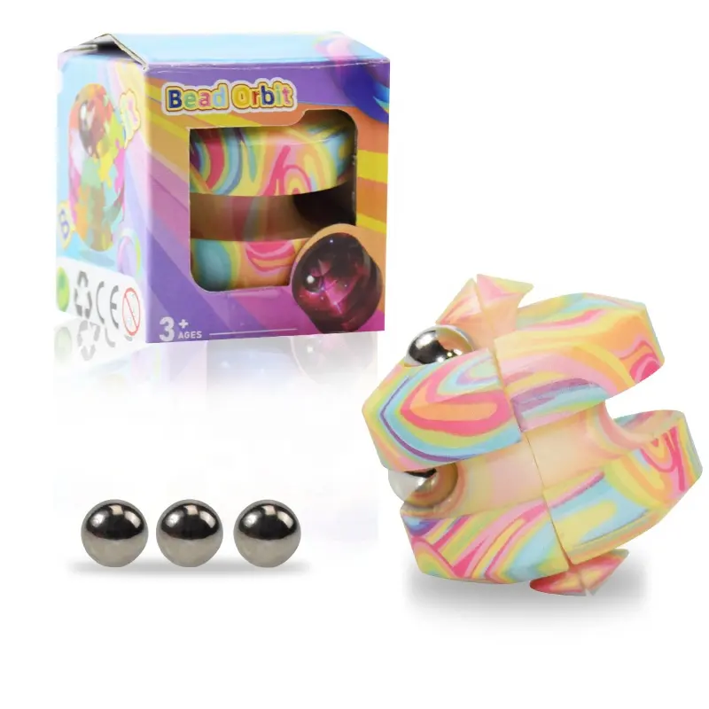 2022 Hot products Fidget Toy Stress Release Metal Fingertip Spinner Sensory Toy Magnetic Maze Ball Fidget Spinning Bead Orbit