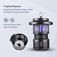 Owltra Bug Zapper Outdoor Catcher Fly Traps Zapper Mosquito Killing Lamp Insectes volants Mouches Mites La lumière UV génère du CO2