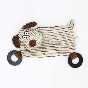 Wholesale Kinghon KH-31330 Durable Handmade Plush Corduroy Squeaky Dog Bite-Resistant Rubber <b>Ring</b> Chew Toy to Relieve Boredom - Product Image 6