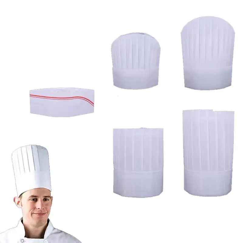 Cappello da cuoco in carta usa e getta regolabile per adulti cucina che cucina cappello Non tessuto uso ristorante