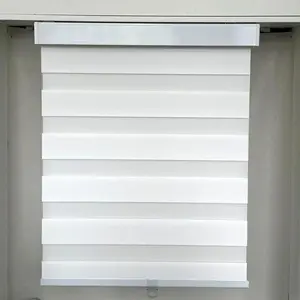 Dual Layer Day And Night Blackout Square Cover Customized Cordless Zebra Blinds Window Blinds Zebra Blinds Shade