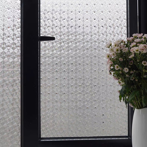 Pegatinas Decorativas Estáticas <span class=keywords><strong>para</strong></span> <span class=keywords><strong>Ventanas</strong></span> <span class=keywords><strong>de</strong></span> Vidrio, Diseños Transparentes con Patrones Esmerilados, Fácil Aplicación DIY <span class=keywords><strong>para</strong></span> Baño - Product Image 1