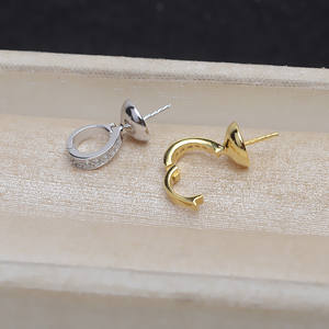 Pendentif à boucle en argent S925 avec 10-15 perles, bijoux pour femmes, accessoires de bricolage, plateau vide semi-fini, 721, nouvelle collection 2022 - Product Image 3