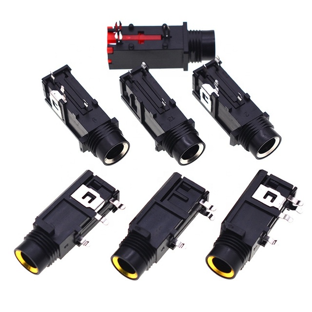 6.35MM Audio Phone Stereo Jack Socket PCB 3/4PIN Microphone Audio Connector Video Connectors Product Category