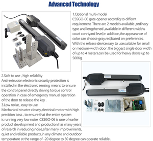 Fabricante Chisung 500KG * 2 brazos duales abridor automático de puerta oscilante 400/600mm Motor de CA de carrera con interruptor de límite - Product Image 6