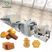 Chaîne de production complète de biscuits et de craquelins croustillants, mouleuse rotative commerciale pour mini-gâteaux sucrés