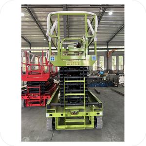 Plataforma semieléctrica de 12 m y 500 kg, mesa elevadora de tijera móvil, mesa elevadora eléctrica pequeña elevada, andamio eléctrico - Product Image 2