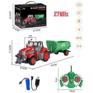 SINO <span class=keywords><strong>1</strong></span>:24 échelle Rc <span class=keywords><strong>tracteur</strong></span> avec batterie rechargeable 4CH télécommande métal ferme remorque ensemble voiture ingénierie jouet pompe à eau - Product Image 6