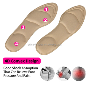 Campione gratuito personalizzato assorbimento degli urti fascite <span class=keywords><strong>plantare</strong></span> solette per scarpe soletta in schiuma di spugna 4D con tacco alto da donna - Product Image 4