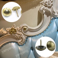 Clous de meubles décoratifs en nickel de style antique personnalisés Yanyang, clous ronds en fer de 11 mm dorés pour canapé