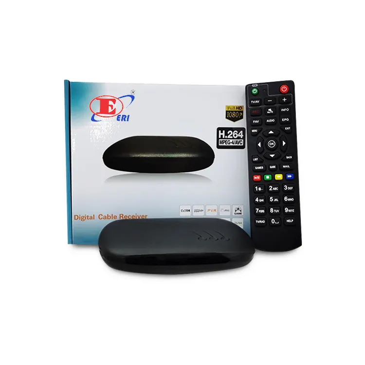CAS Software di Supporto Personalizzato MPEG4 H264 HEVC H265 Decoder DVB C ricevitore Digitale Via Cavo TV HD STB full hd mpeg4 set top box