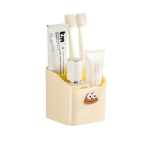 Boîte de rangement murale pour salle de bain avec un design mignon, aucun perçage requis, organisateur multifonctionnel pour dentifrice et autres - Product Image 5