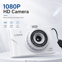 Cámara Digital de Bolsillo con 128G de Almacenamiento Integrado, Pantalla HD de 2.8 Pulgadas, Zoom 16X, Detección de Movimiento, Videocámara Portátil para Adolescentes y Viajes
