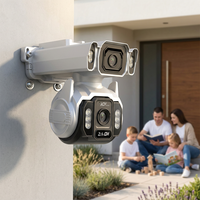 OEM İç Mekan Dış Mekan Kablosuz Güvenlik Kamerası IP65 Su Geçirmez WIFI 6 CCTV Kamera Lan Portlu İnsan Algılama Araç Algılama