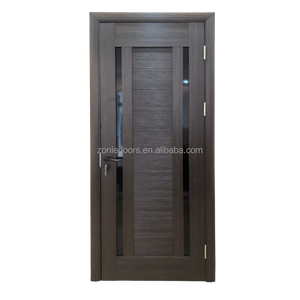 أبواب داخلية Mdf حديثة مضادة للرياح للشقق بتصميم بسيط للمنزل مع باب - Product Image 3