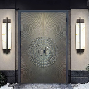 Moderno Acero inoxidable reforzado <span class=keywords><strong>Exterior</strong></span> Metal Otros Fancy Safety Puertas DE SEGURIDAD <span class=keywords><strong>Precio</strong></span> barato con cerradura inteligente <span class=keywords><strong>Puerta</strong></span> invisible - Product Image 5
