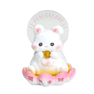Adornos de coche de animales de dibujos animados Ruijie, decoración de resina de la suerte para niñas, decoración de interiores - Product Image 4