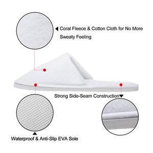 Zapatillas de hotel desechables al por mayor en stock, zapatillas de spa baratas con MOQ bajo - Product Image 3