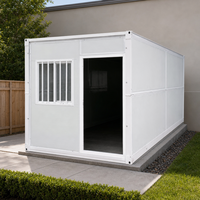 Maison conteneur préfabriquée pliable en X de haute qualité, 20 pieds, kiosque de café portable, maison modulaire en panneaux sandwich pour la rue