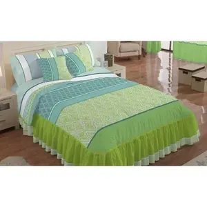 Ensemble de couette Kabir Green King Size 4 pièces, motif géométrique, style moderne, literie pour toutes les saisons, usage domestique - Product Image 3