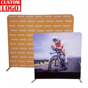 Diseños de tela tensada curvada de doble cara personalizados, telón de fondo personalizado para exposiciones, pancarta publicitaria. - Product Image 1