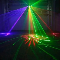 4 Beams Patterns RGB Laser 4 Eyes Full Color DMX512 Control Club DJ Equipment Éclairage de scène pour mariage Spectacle Concert Bar party