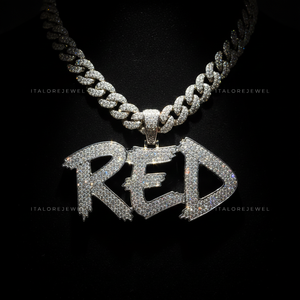 Collar con Colgante de Letra de Moissanita en Plata de Ley 925 Chapada en Oro Blanco y Oro Rojo, Joyería Elegante con Dije, Regalo - Product Image 4