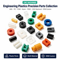 Pièces en plastique d'ingénierie usinées CNC sur mesure LAIDNUO, ABS, PC, POM, Nylon, PEEK, composants de précision pour machines OEM