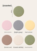Sous-verre en silicone résistant à la chaleur, tapis de table domestique, design circulaire moderne et minimaliste, protection anti-brûlure pour bols, anti-poussière pour verres