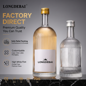 Botellas de Vino de Vidrio Más Vendidas para Vino de Frutas, 375ml 500ml 750ml, Botellas de Vino Vacías Transparentes con Fondo Cóncavo - Product Image 3