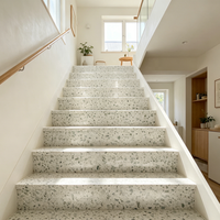 Dalles de terrazzo artificiel personnalisées YDSTONE, grandes dalles modernes en terrazzo blanc pour la décoration intérieure de cuisine, chambre, sol et mur, respectueuses de l'environnement