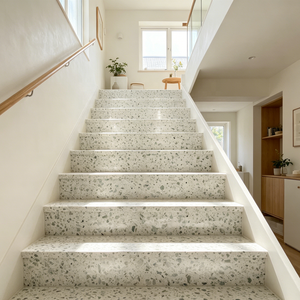 Dalles de terrazzo artificiel personnalisées YDSTONE, grandes dalles modernes en terrazzo blanc pour la décoration intérieure de cuisine, <span class=keywords><strong>chambre</strong></span>, sol et mur, respectueuses de l'environnement - Product Image 4