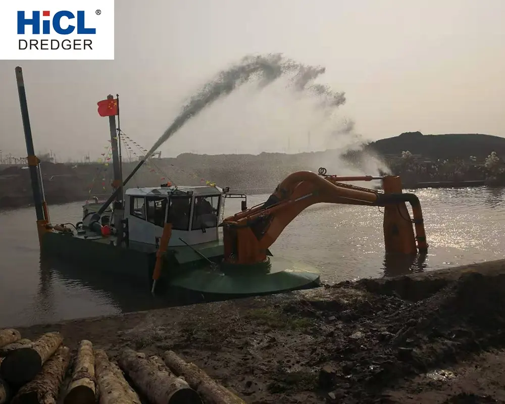 2021 Hicl Scheepswerf Mini Watermaster Baggerschip Te Koop/Zand Dredgers/Mobiele Amfibische Multipurpose Baggeren Machine/Graafmachine/