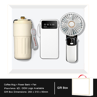 Tasse à café de luxe personnalisable ventilateur pliable Logo d'entreprise coffret cadeau promotionnel pour le bureau personnalisation en usine