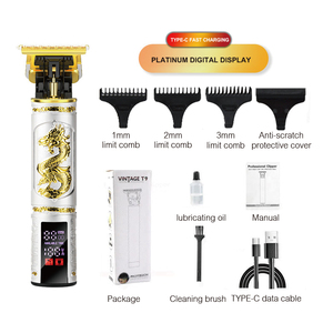Vente en gros Dragon <span class=keywords><strong>tondeuse</strong></span> <span class=keywords><strong>à</strong></span> cheveux électrique affichage numérique lames en acier inoxydable <span class=keywords><strong>pour</strong></span> barbier rasage sculpture chauve - Product Image 5