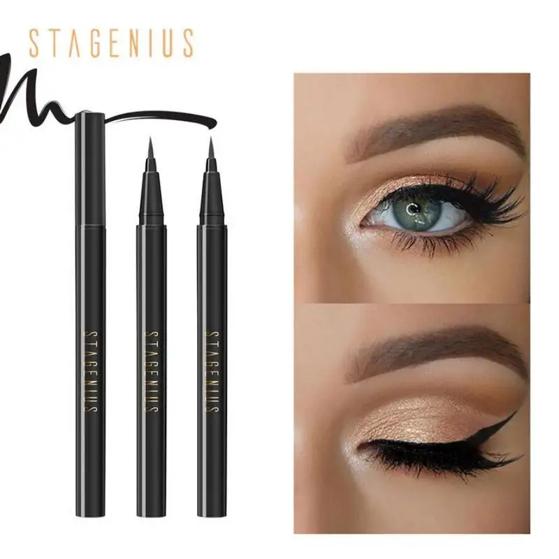 STAGENIUS 1pcs Eyeliner Pencil Waterproof Black Natural Super Long Lasting Makeup Liquid Eye Liner Pen makeup