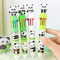 Grensoverschrijdende Creatieve Schattige Panda Tienkleurige Balpen Student Briefpapier Prijzen Geschenken Einde Van De Termijn Oh Kerst
