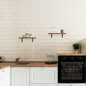 4 Pack Rustic Wood Floating Wall Shelves Corner & Straight Wall Mounted Shelves for Bedroom Kitchen Bathroom - Product Image 2