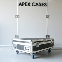 APEX CASES OEM - Coffret de transport en aluminium robuste sur mesure pour l'éclairage de scène - Garantie de 3 ans pour les loquets - 4 pouces