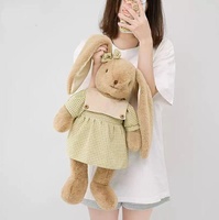 Peluche Lapin Doux à Longues Oreilles, Jouet en Peluche Lapin Doux, Décoration de Chambre Bébé, Cadeau d'Anniversaire et de Pâques pour Petits Enfants