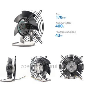Ventilateur axial de refroidissement pour rail de circulation, à roulement à billes, ebmpapst S2D170-BA04-06, 230/400V AC, 0,23A, 45W, 2750 tr/min, IP54, 170mm - Product Image 2