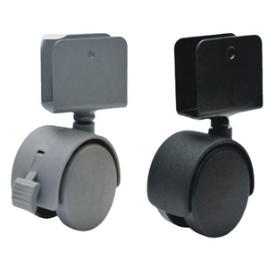 Moderne 50mm Lenk rollen 1,5 & 2 Zoll schwarze Nylon räder mit U-Stahl direkt von der großen Fabrik für Möbels chu blade - Product Image 2