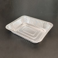 Vente en gros en usine de plateau de papier d'aluminium rectangulaire jetable plaque de cuisson récipient en feuille d'étain avec couvercle