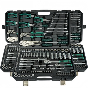 Jeu de douilles en acier au chrome-vanadium 131 pièces, clé à cliquet 72 dents, outils de réparation automobile OEM, étui rigide pour mécaniciens - Product Image 2